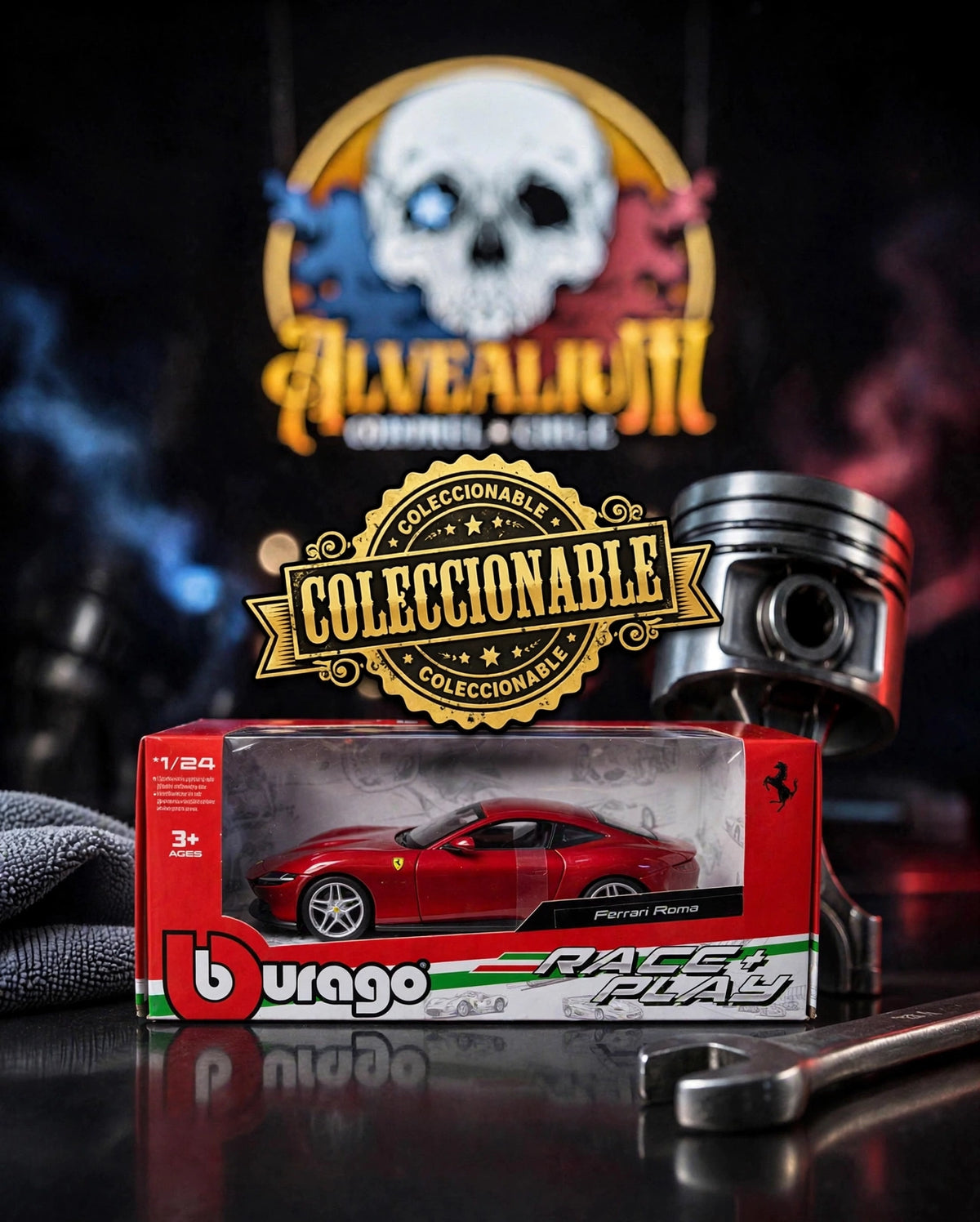 Ferrari Roma Burago 1/24 - Rojo Pasión